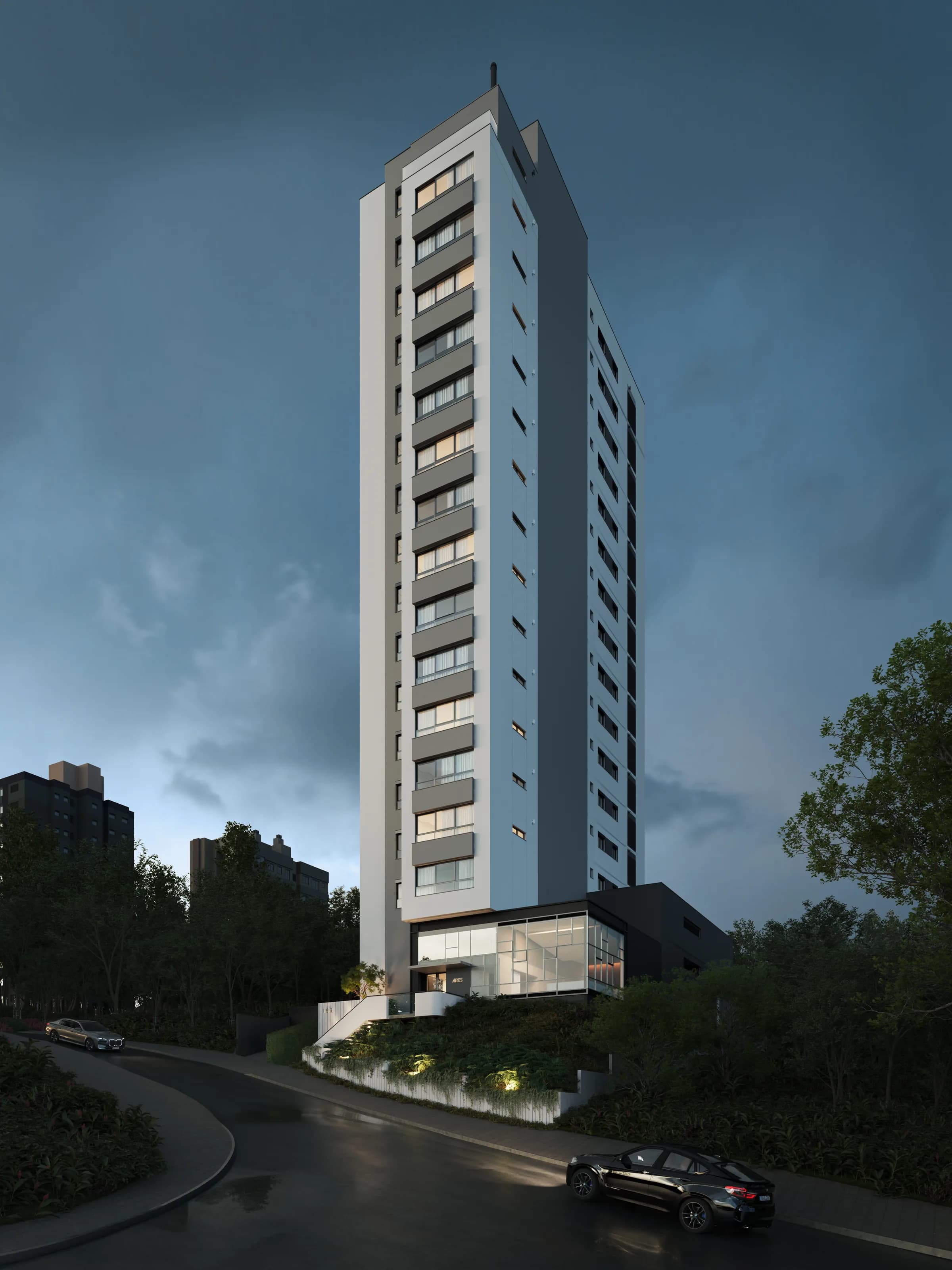 Ares by Viplan, Renderização 3D da fachada do empreendimento