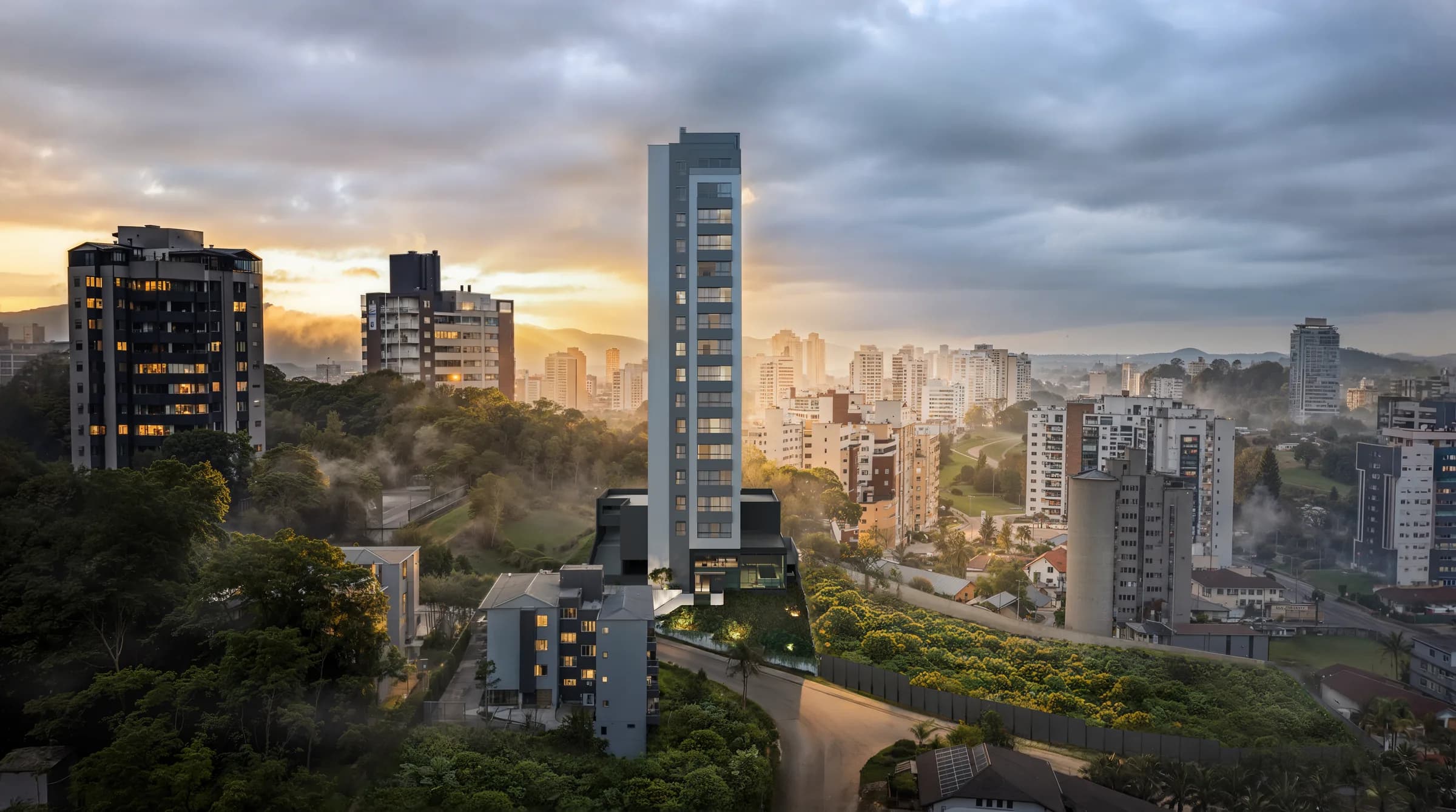 Ares, Fotoinserção do edifício no entorno real