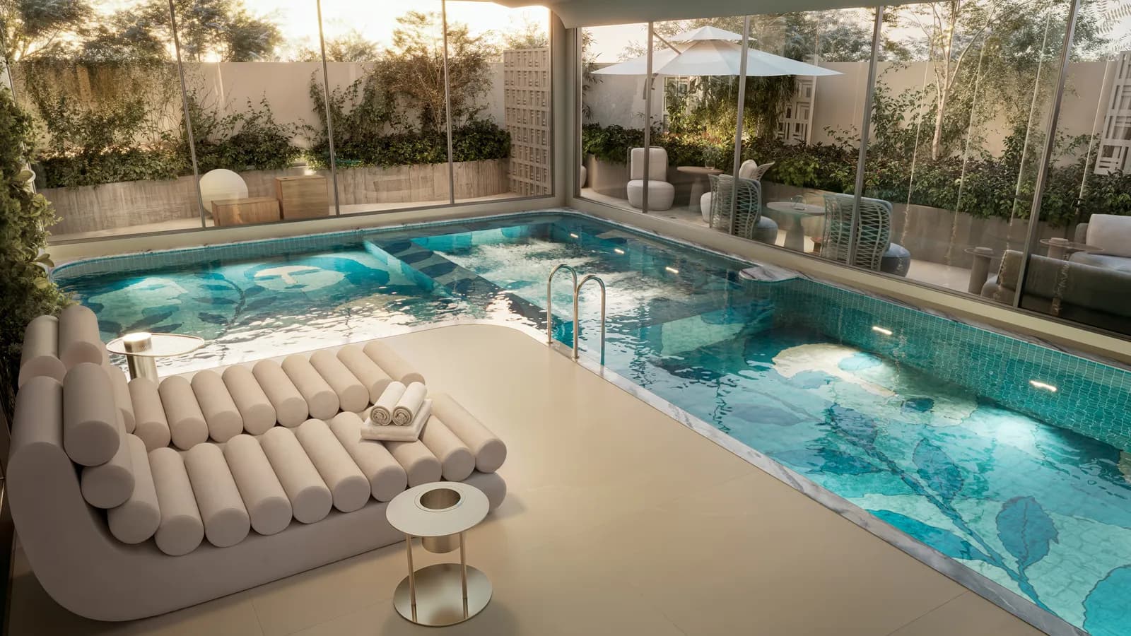 AUMA, Renderização 3D da área de piscina e lazer