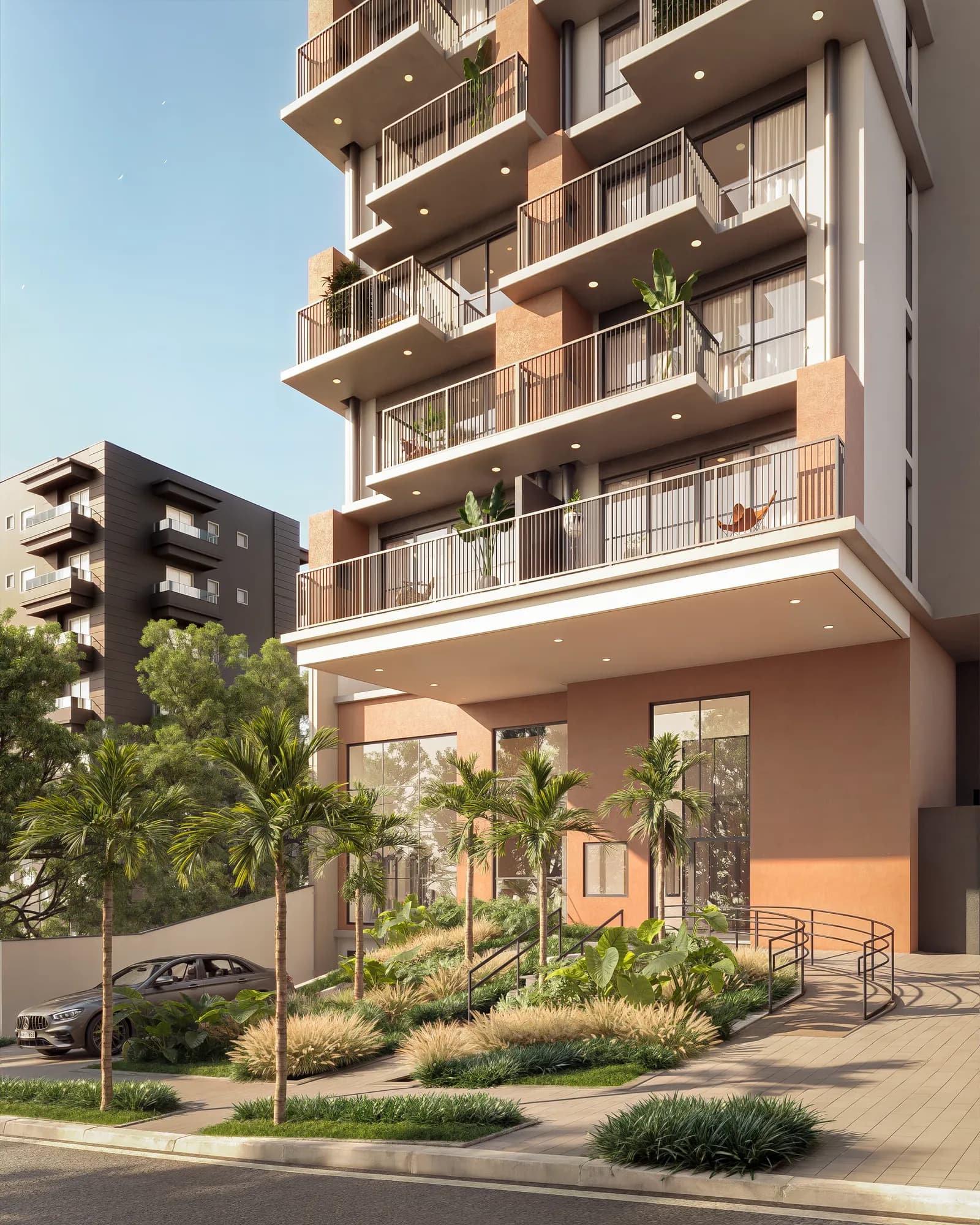 The Balance — Renderização 3D da fachada do edifício