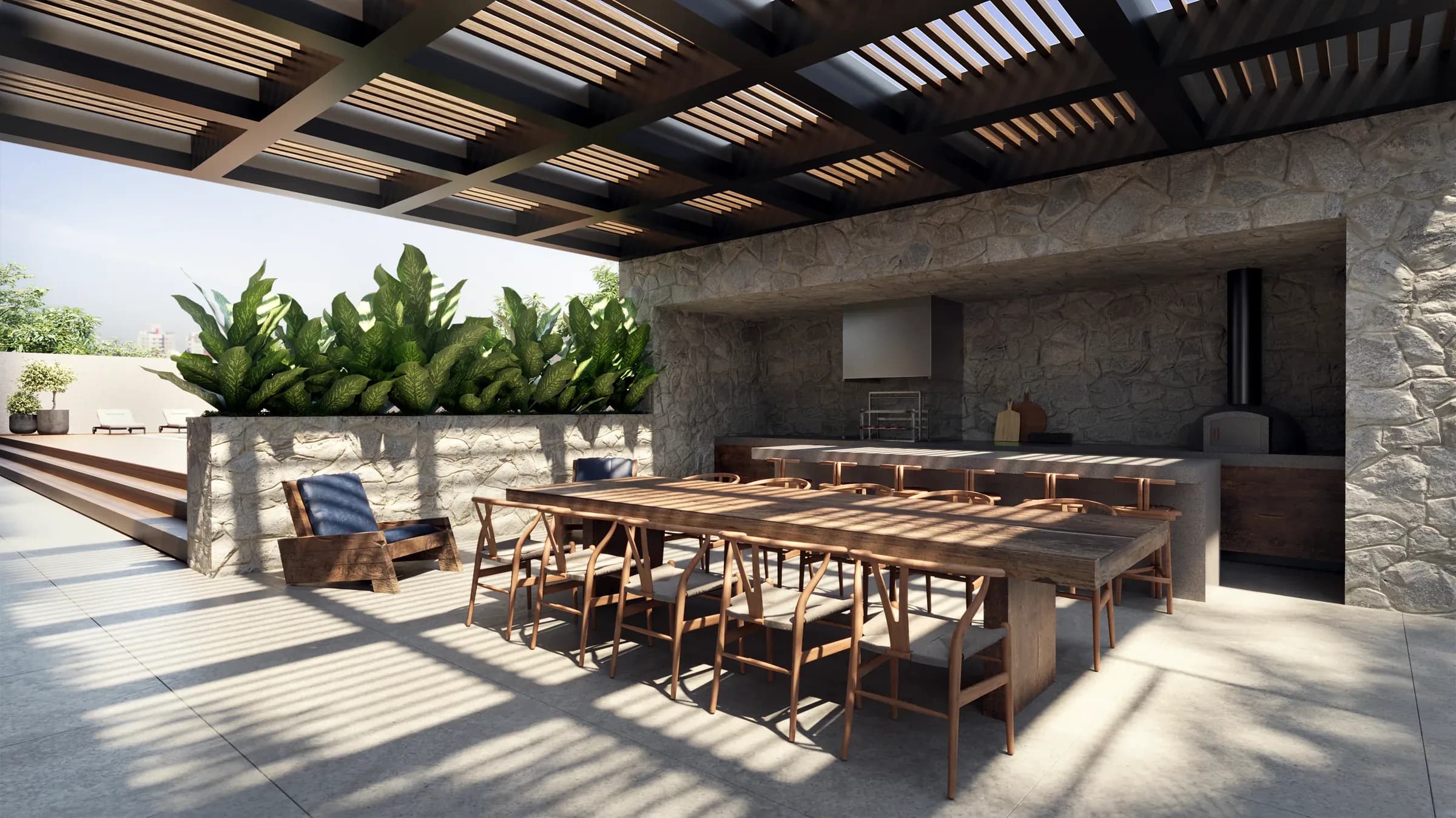 Casa Vernazza, gourmet externo com pergolado e mesa comunitária