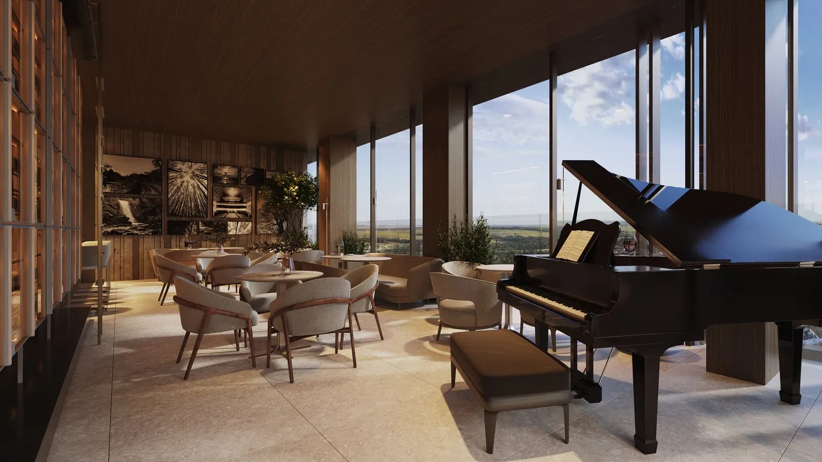 Mirage Sky Houses, Renderização 3D do espaço wine bar