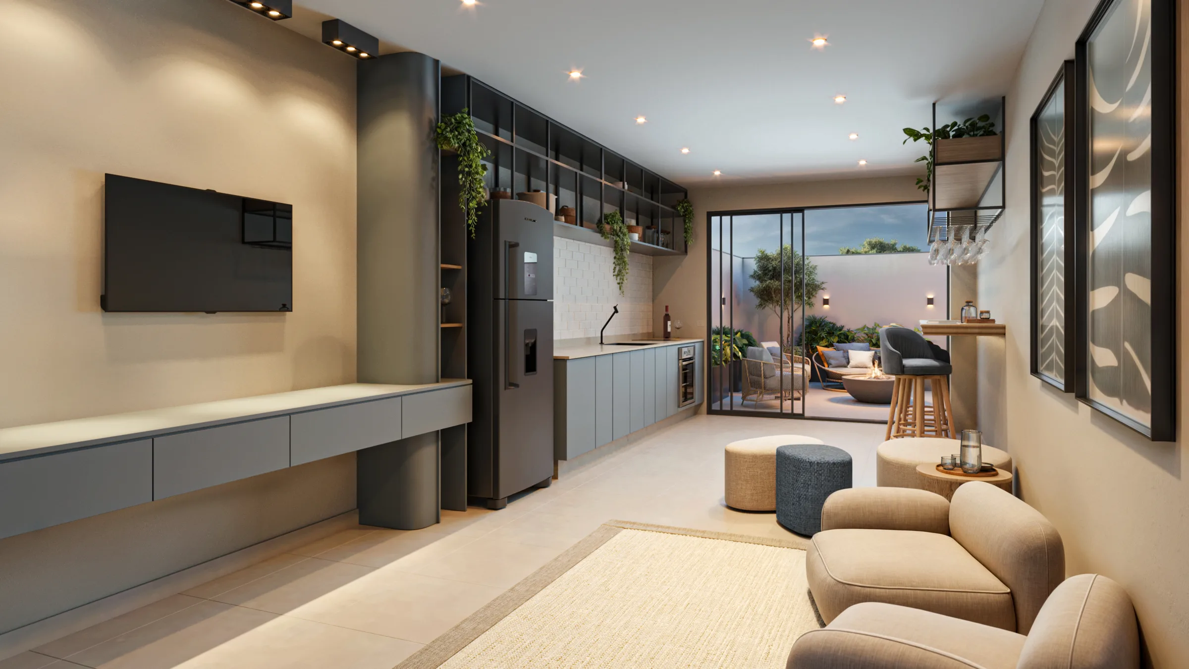 NURA — Renderização 3D do pub