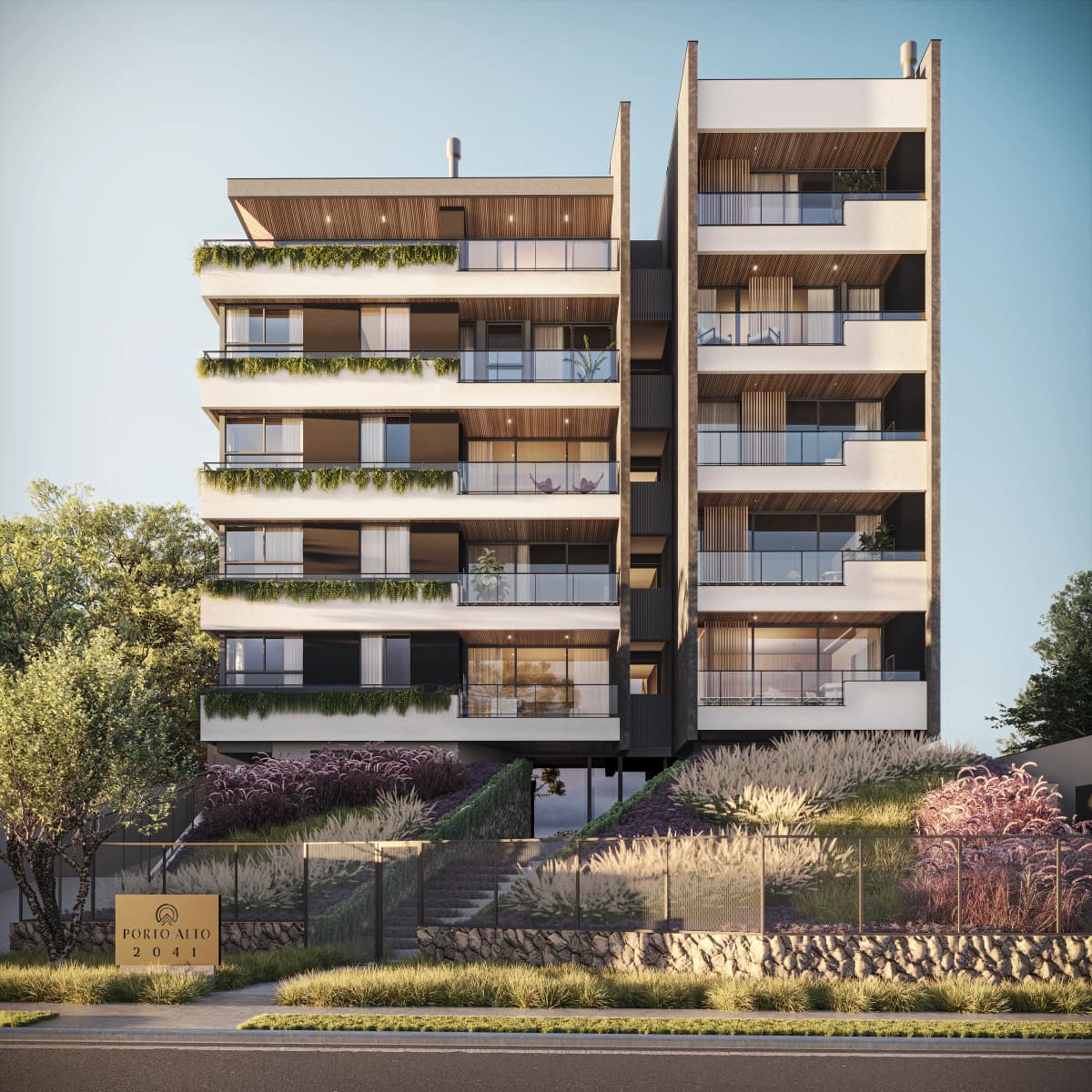 Porto Alto, Renderização 3D da fachada do empreendimento em Curitiba