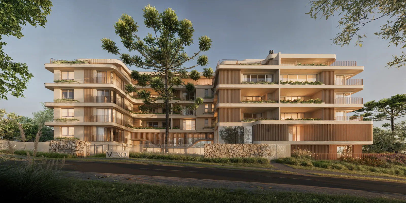 Vero — Renderização 3D da fachada do empreendimento em Curitiba